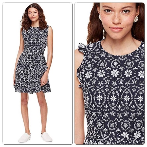 kate spade eyelet wrap dress